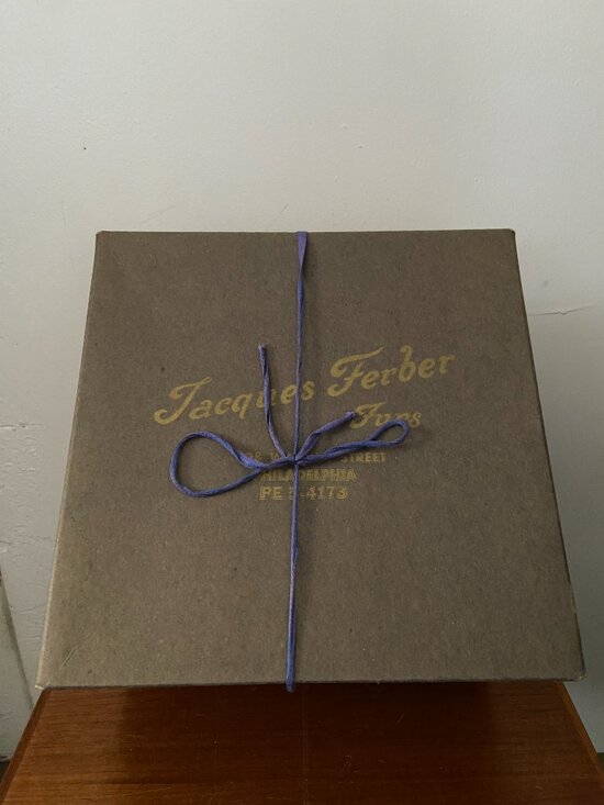 Antique Jacques Ferber Philadelphia Brown Lined Mink Fur Hat With Original Box main image 10